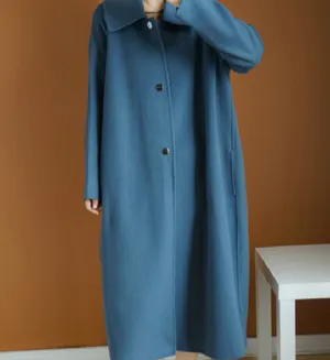 Winter Coat Handmade Long Warm Long Women Wool Coat Jacket/2266