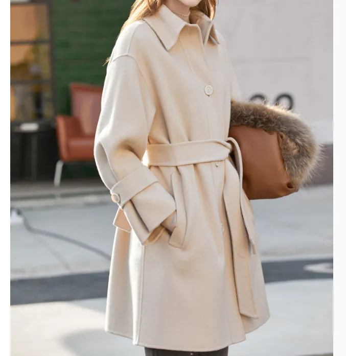 Wool Coat Handmade Long Warm Women Wool Coat Jacket/1133