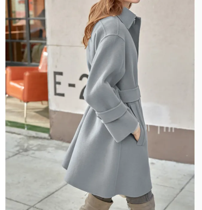 Wool Coat Handmade Long Warm Women Wool Coat Jacket/1133