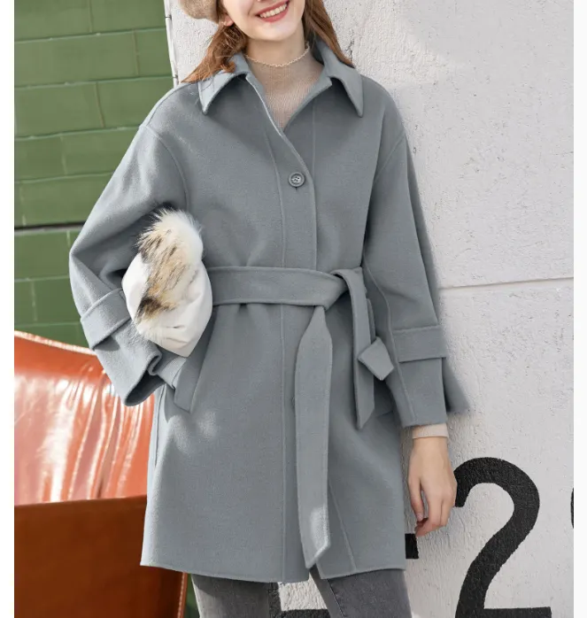 Wool Coat Handmade Long Warm Women Wool Coat Jacket/1133