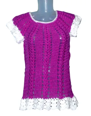 Woolen handmade beautiful design top for adult girls